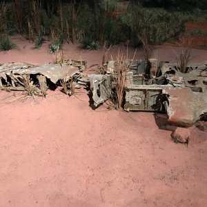 remains of Japanese Zero shot down on island north of Oahu.